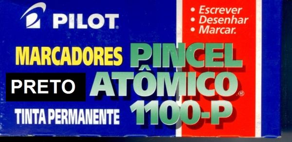 Marcador Permanente Pilot - 1100 Preto - cx c/ 12 unidades