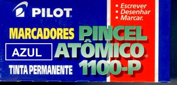 Marcador Permanente Pilot - 1100 Azul - cx c/ 12 unidades